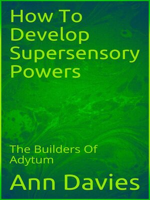 cover image of How to Develop Supersensory Powers
